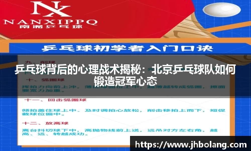 乒乓球背后的心理战术揭秘：北京乒乓球队如何锻造冠军心态